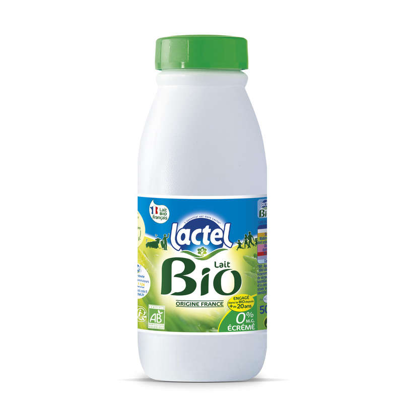 Lactel Organic Milk, Skimmed 50cl