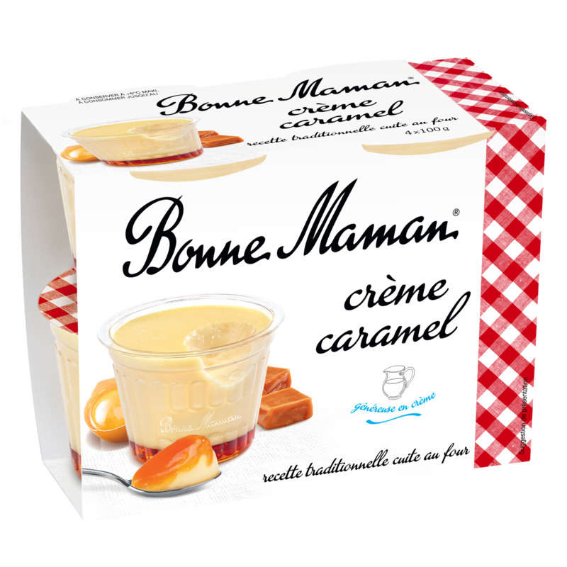 Bonne Maman Cream with fresh eggs, caramel 4x100g