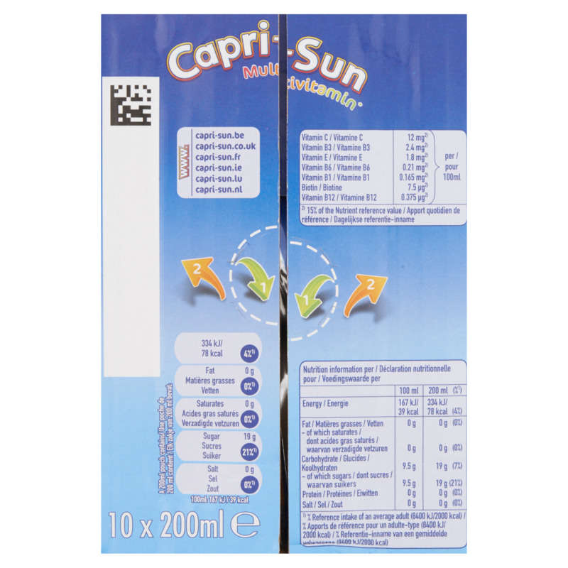 Capri-Sun Multivitamins Pack 10x20cl Pockets