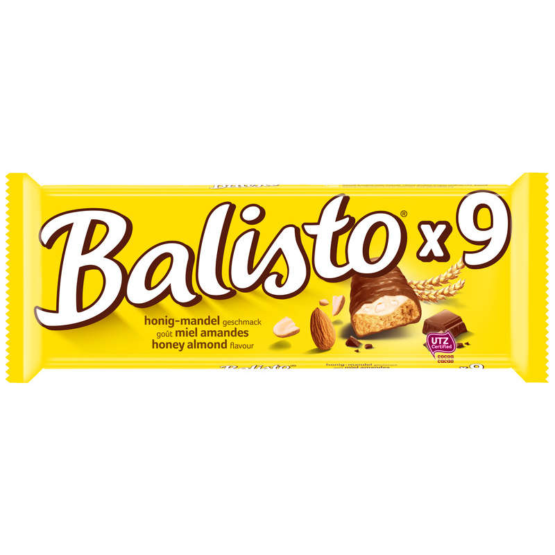 Balisto Chocolate, Honey and Almond Bars 166.5g Balisto Chocolate, Honey and Almond Bars 166.5g
