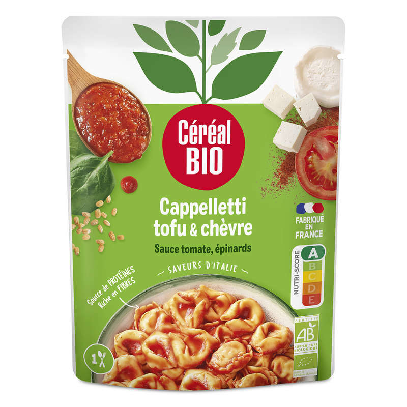 Organic Cereal Cappelletti Tofu Spinach Cooked 220g