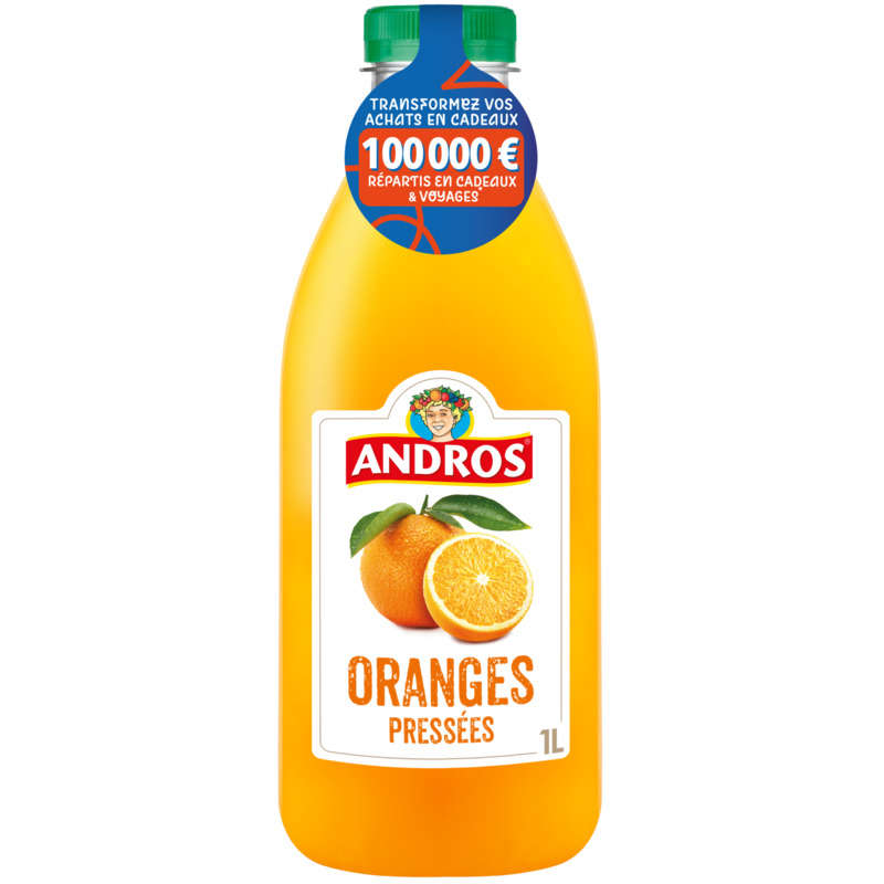 Andros 100% pure squeezed orange juice 1L