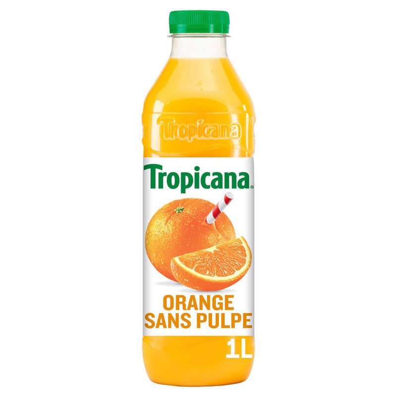 Tropicana Pure Orange Juice Without Pulp 1L Bottle