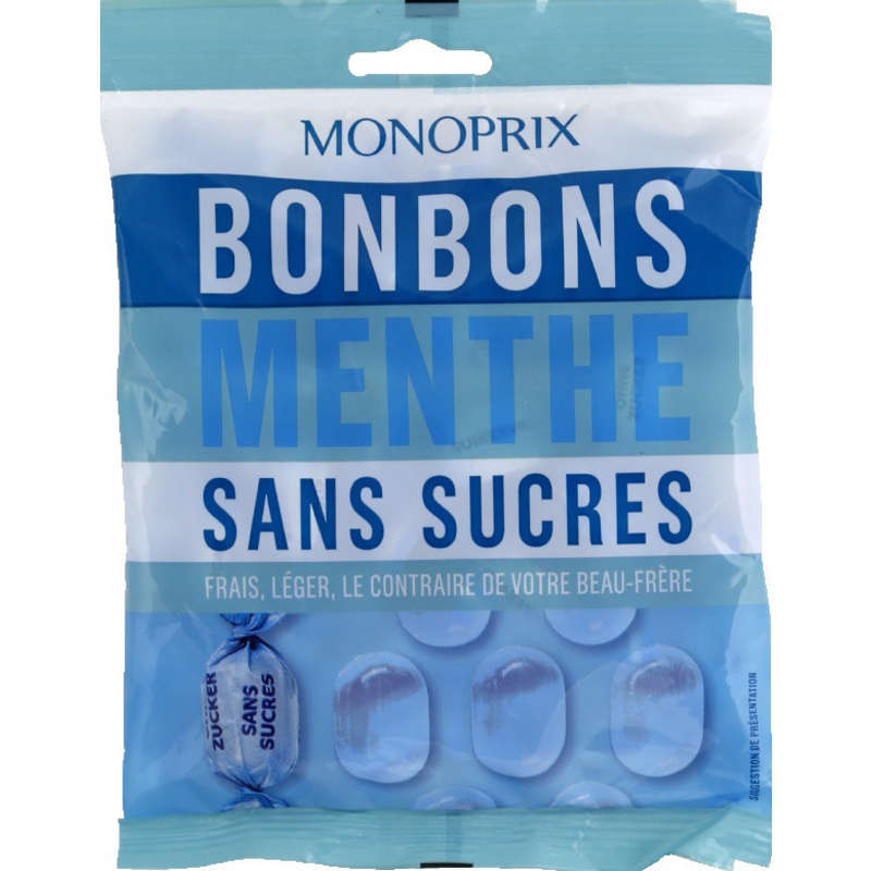 Monoprix Sugar-free mint candies 110g