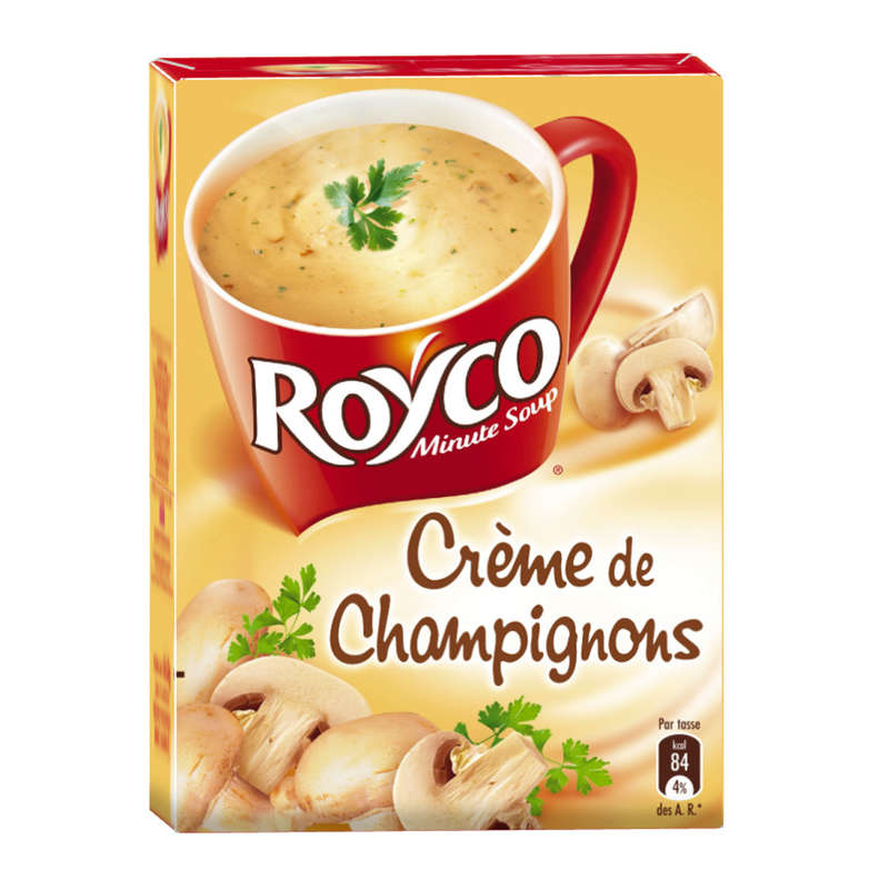 Royco Soupe à la Crème de champignons 4x16,0g Royco Soupe à la Crème de champignons 4x16,0g