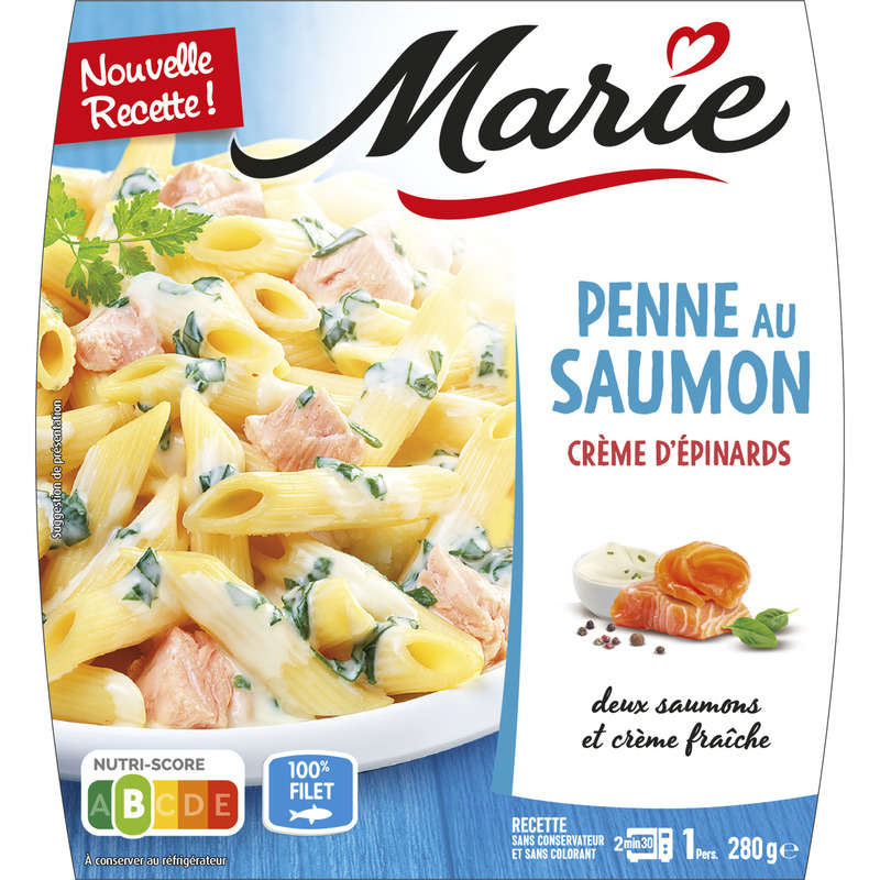Marie Penne salmon and spinach cream 280g