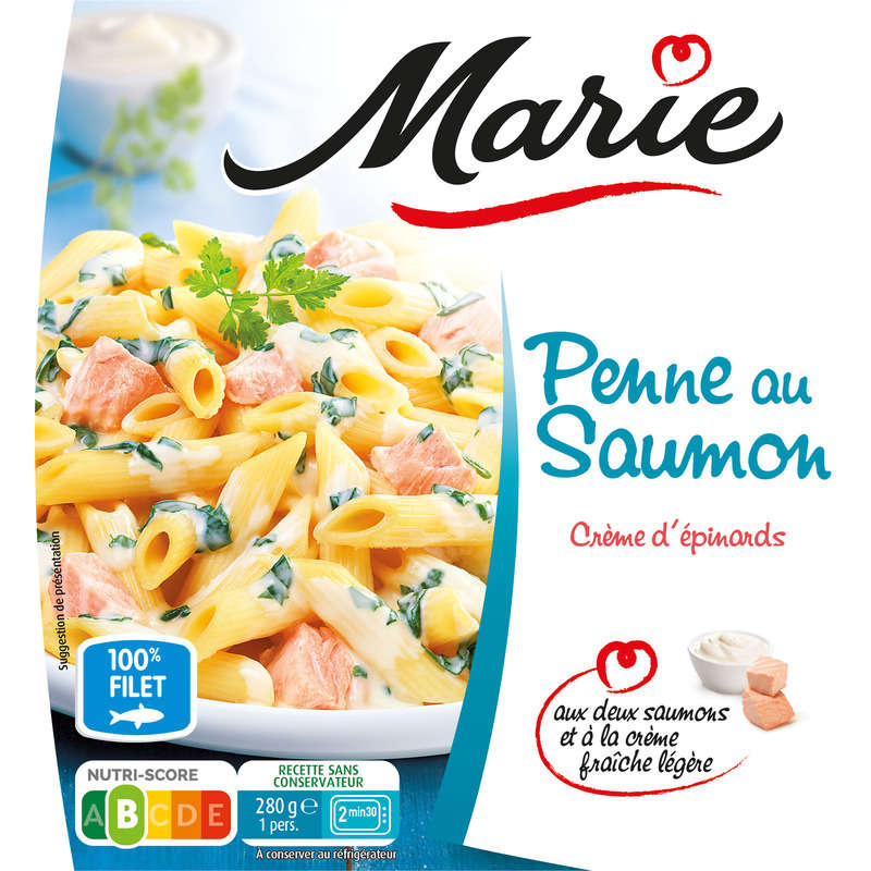 Marie Penne salmon and spinach cream 280g
