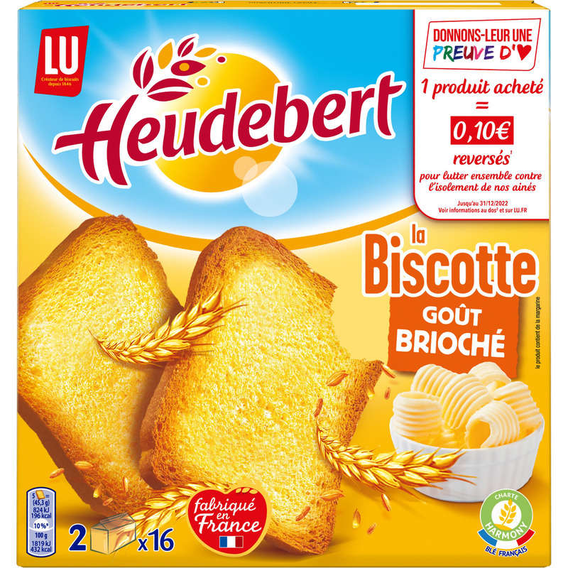 Lu Heudebert Brioche flavored rusks 290g