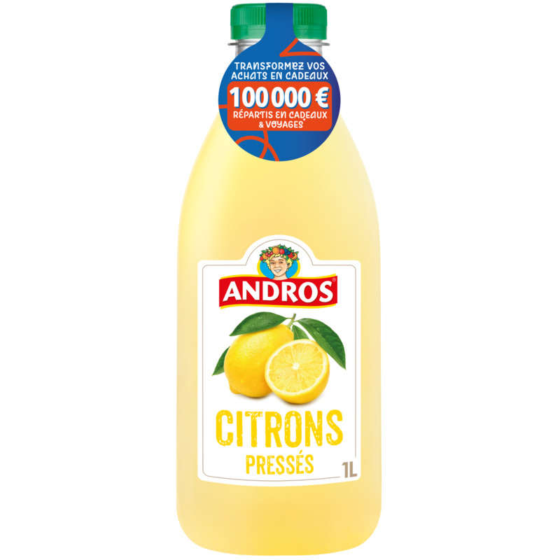 Andros Squeezed Lemons, pasteurized fruit preparation 1L
