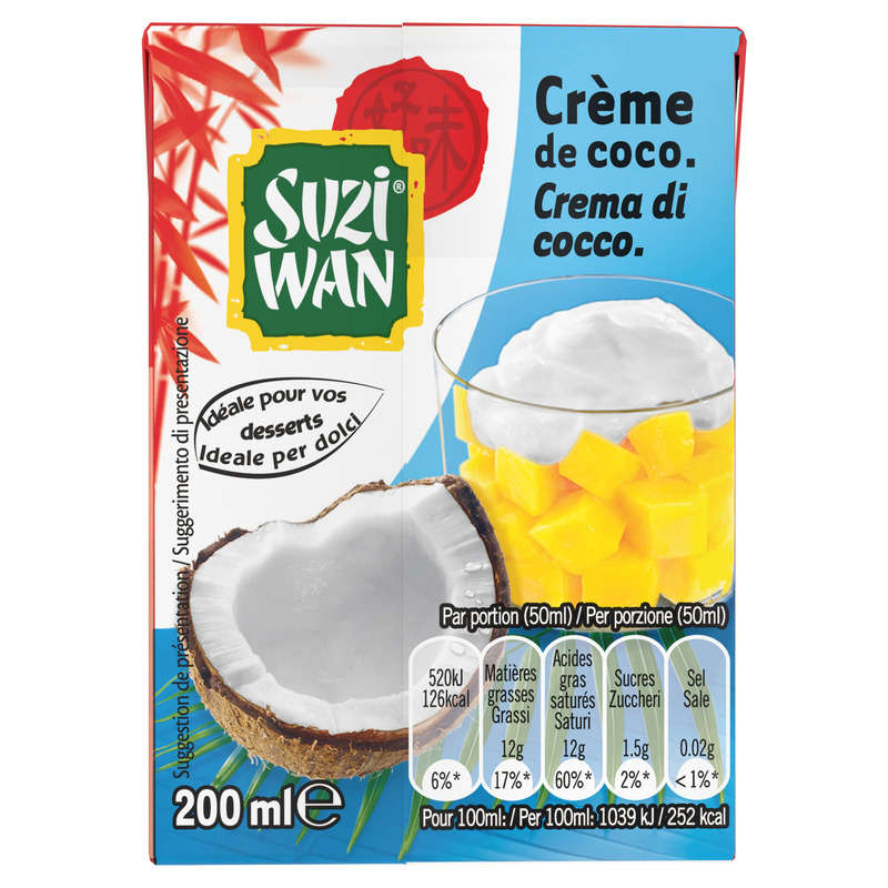 Suzi Wan Coconut Cream 200Ml