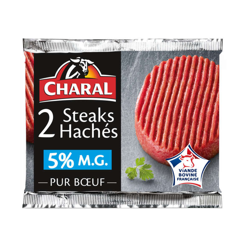 Charal Fresh Minced Steaks Pure Beef, 5% Fat. Gr