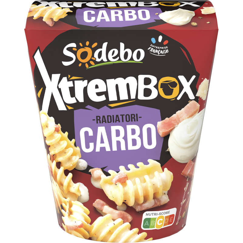 Sodebo Xtrem box radiators carbonara 400g