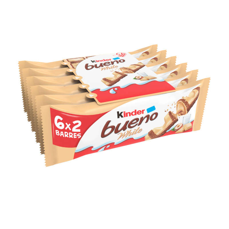 Kinder Bueno White barre de chocolat blanc 234g Kinder Bueno White barre de chocolat blanc 234g