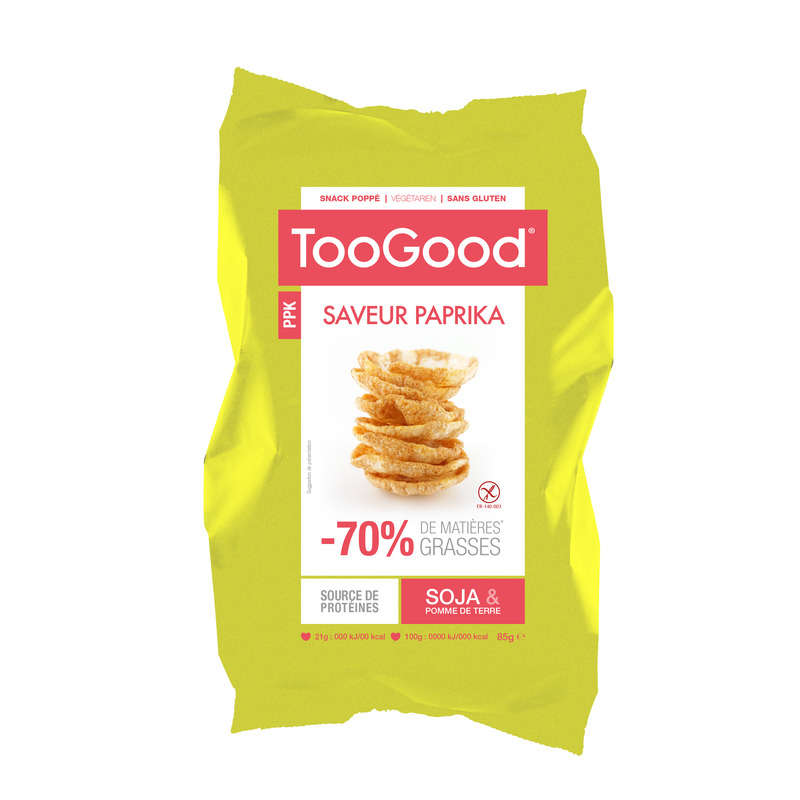 Toogood Snack poppé Paprika 85g Toogood Snack poppé Paprika 85g