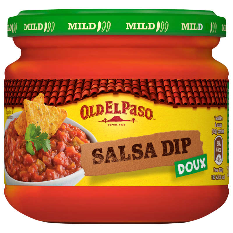 Old El Paso Sauce apéritif Salsa Dip Douce oignons et poivrons 312g Old El Paso Sauce apéritif Salsa Dip Douce oignons et poivrons 312g