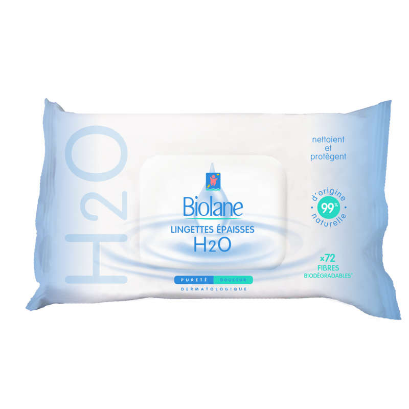 Biolane Lingettes Epaisses H2O Recharge X72 Biolane Lingettes Epaisses H2O Recharge X72