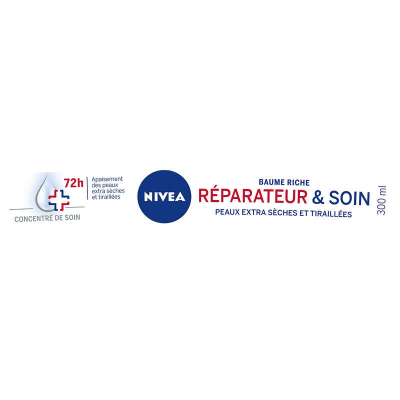 Nivea Rich Balm, Repairing and Care, 48H, Dry or Damaged Skin 300Ml