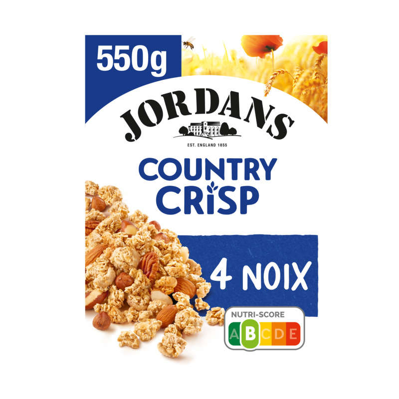 Jordans Céréales Country Crisp 4 Noix 550G Jordans Céréales Country Crisp 4 Noix 550G