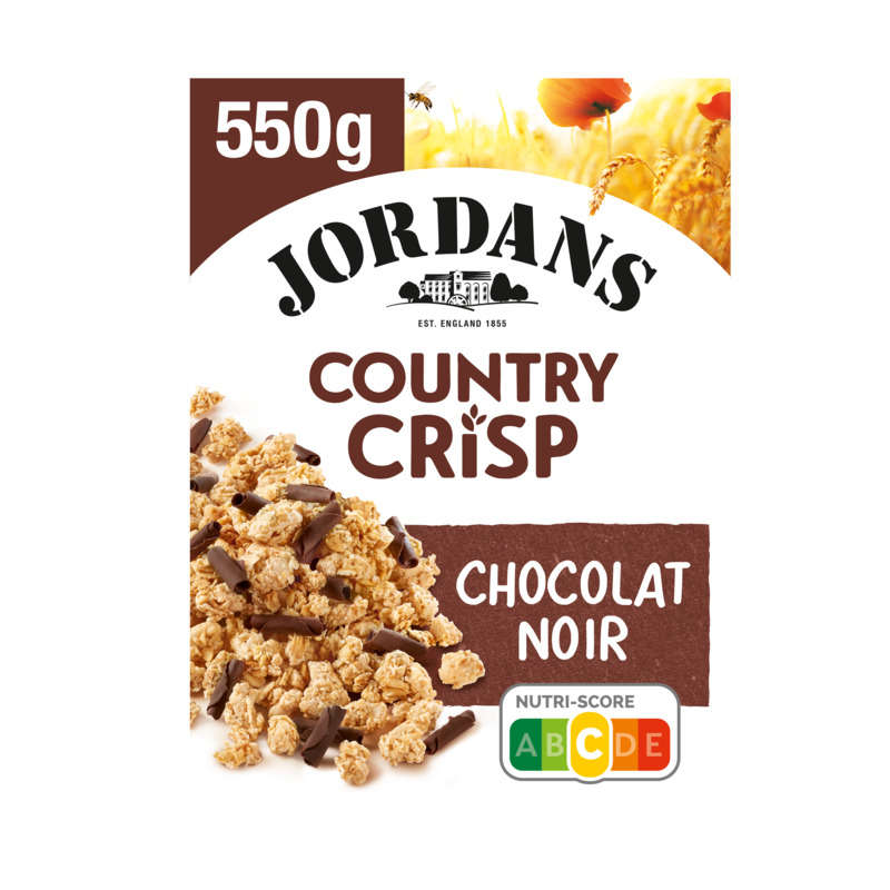 Jordans Céréales Country Crisp chocolat noir 550g Jordans Céréales Country Crisp chocolat noir 550g