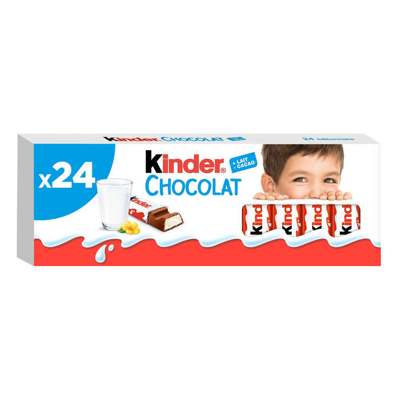 Kinder Chocolat tablette de 24 batônnets 300g Kinder Chocolat tablette de 24 batônnets 300g