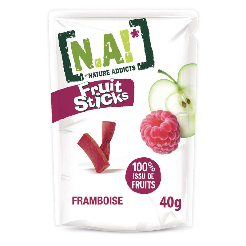 NA! Raspberry Flavored Fruit Sticks Made From Purees 40G NA! Raspberry Flavored Fruit Sticks Made From Purees 40G