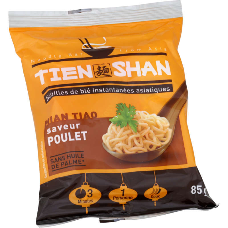 Tien Shan Wheat Noodles Chicken Flavor 85G