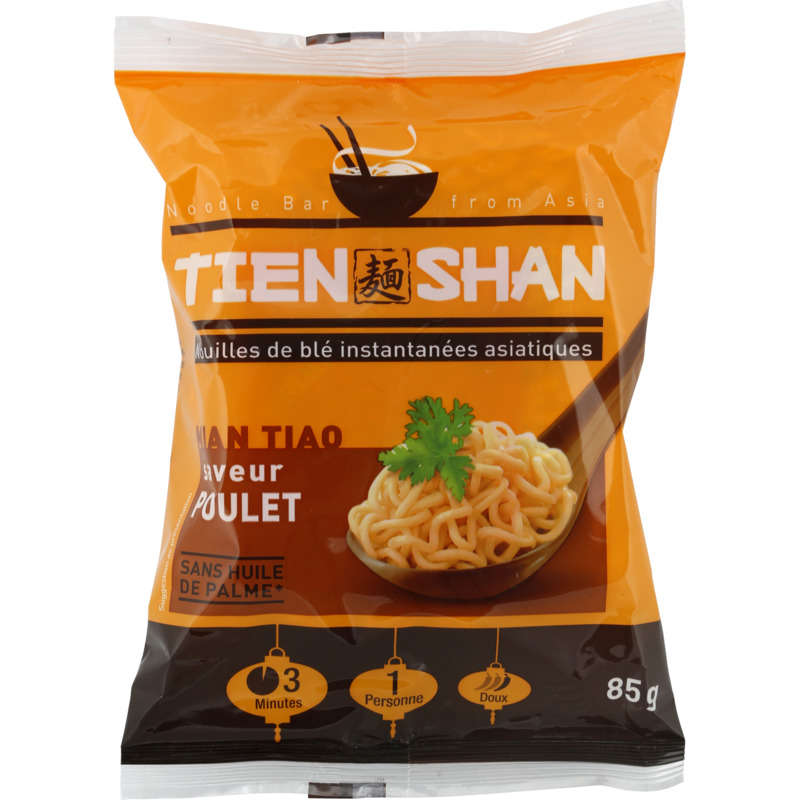 Tien Shan Wheat Noodles Chicken Flavor 85G