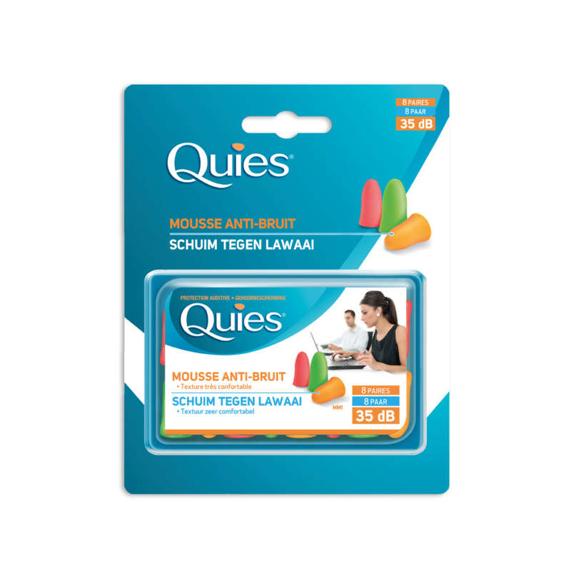 Quies Protection Auditive, Mousse Confort Fluo. X8 Quies Protection Auditive, Mousse Confort Fluo. X8
