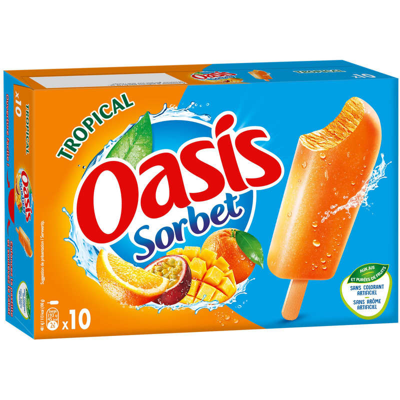 Oasis Sorbet Tropical Cocktail Ice Cream Sticks 400g