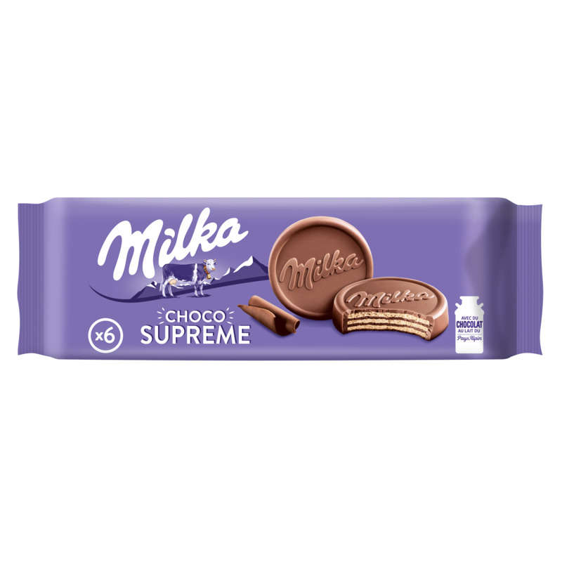 Milka Choco Suprême Wafer Biscuits coated with Milk Chocolate 180g Milka Choco Suprême Wafer Biscuits coated with Milk Chocolate 180g