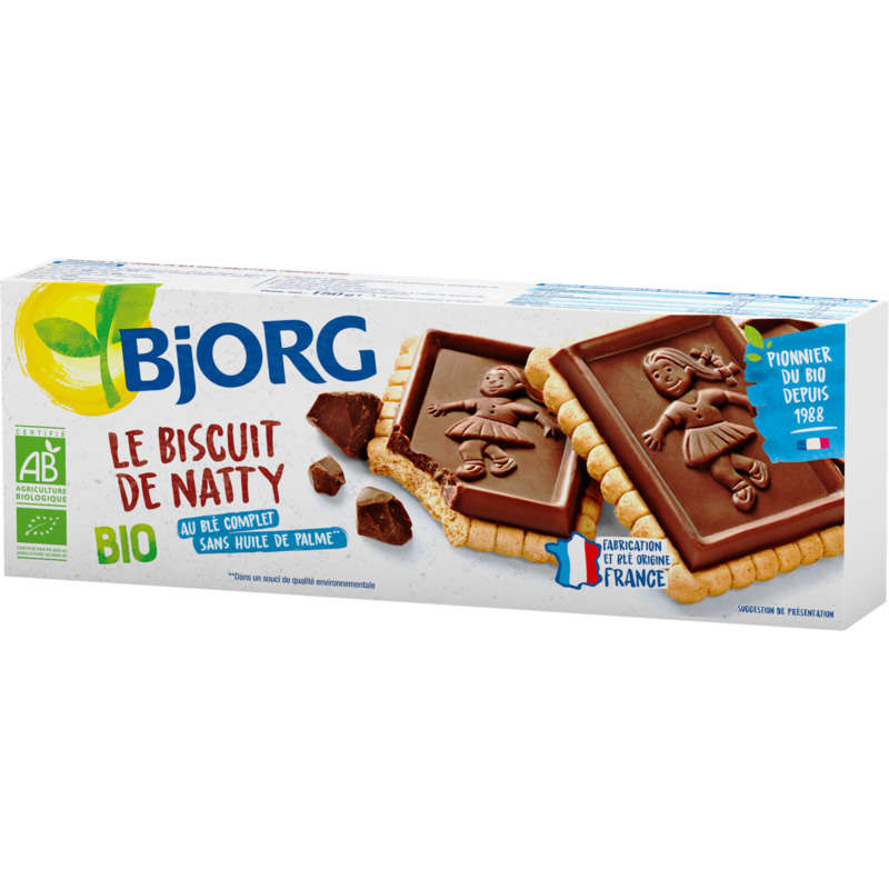 Bjorg Le Biscuit De Natty, 100% Pure Chocolate Bar, Organic 150G Bjorg Le Biscuit De Natty, 100% Pure Chocolate Bar, Organic 150G