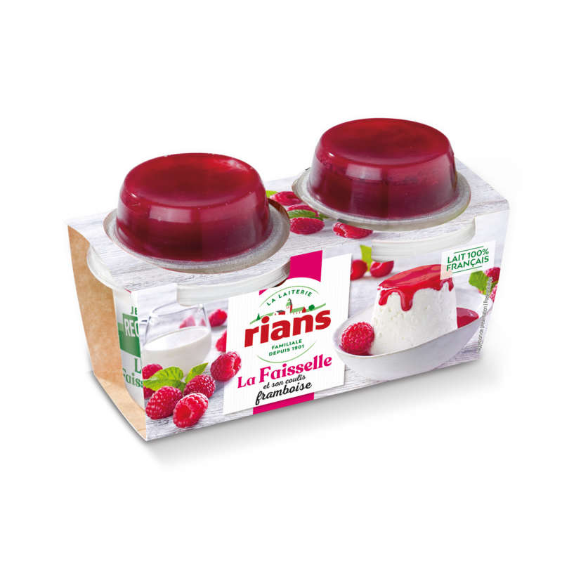 Rians faisselle with raspberry coulis 6%mg 2x120g