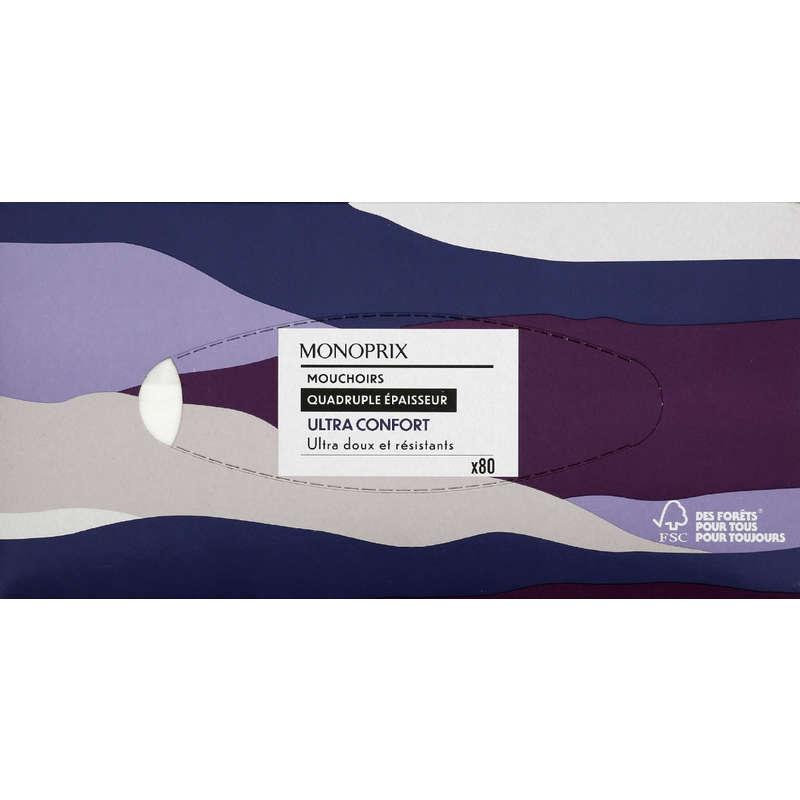 Monoprix Ultra Comfort, Ultra Softness & Resistance Tissue Box X110