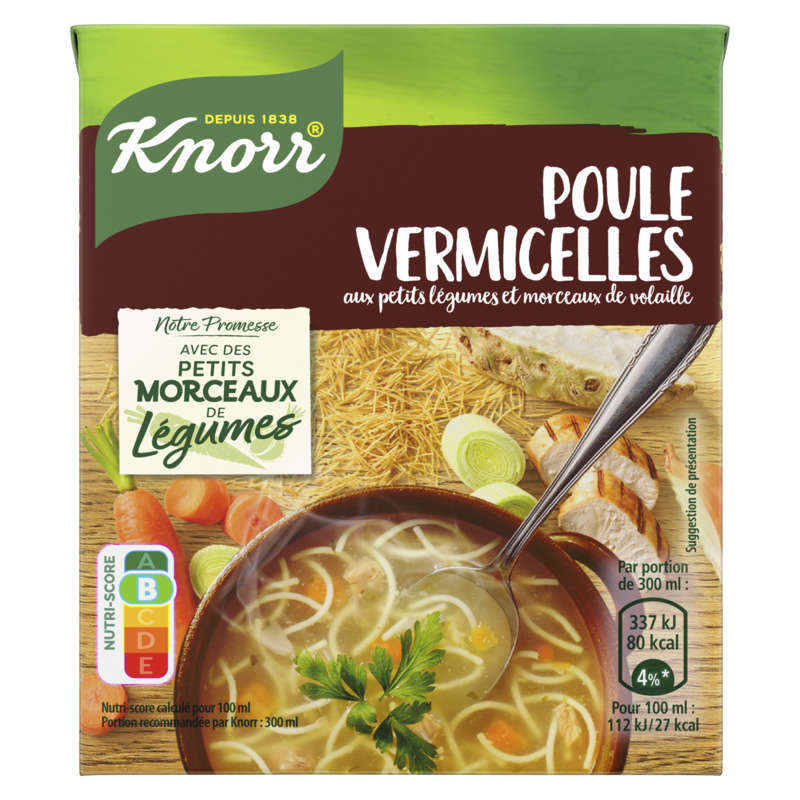 Knorr Saveurs d'Antan Soupe Poule Vermicelles 30cl Knorr Saveurs d'Antan Soupe Poule Vermicelles 30cl