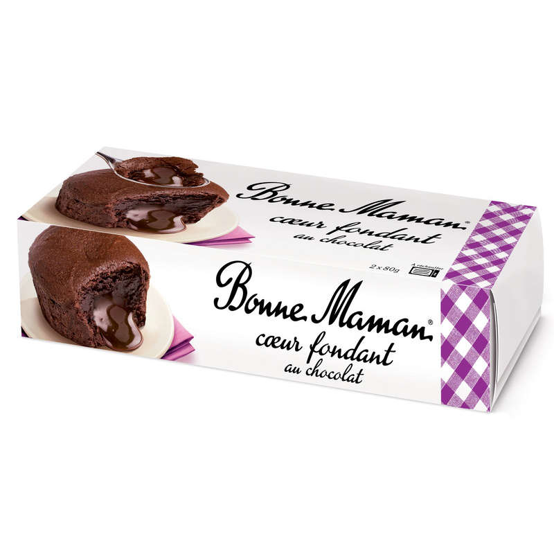 Bonne Maman Coeur coulant au chocolat 2x80g Bonne Maman Coeur coulant au chocolat 2x80g