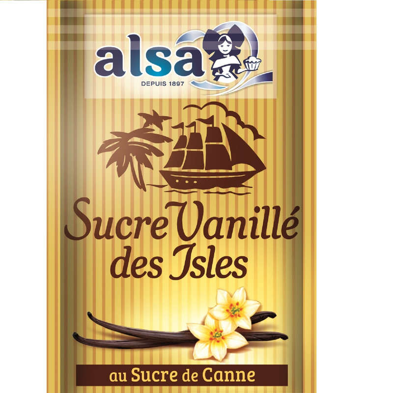 Alsa Sucre Vanillé Des Isles 7 Sachets, 53G Alsa Sucre Vanillé Des Isles 7 Sachets, 53G