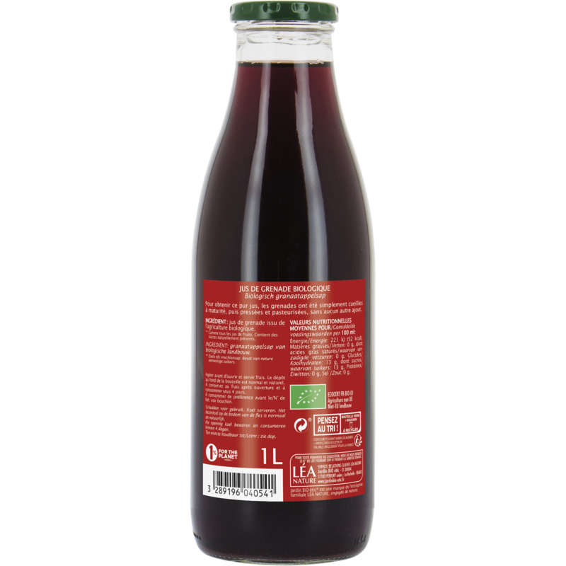 Organic Garden Organic pomegranate juice 1L bottle