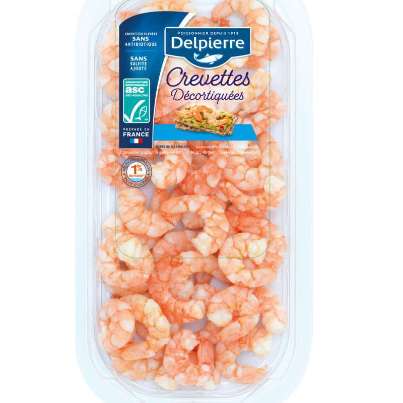 Delpierre Crevettes Décortiquées 180G Delpierre Crevettes Décortiquées 180G