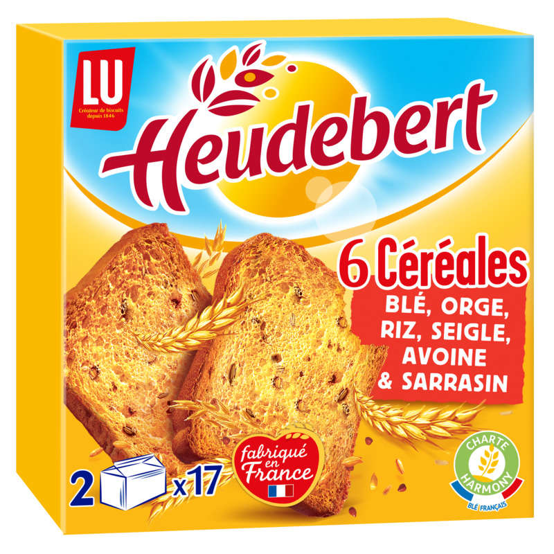 Lu Heudebert Biscottes 6 Céréales 300g Lu Heudebert Biscottes 6 Céréales 300g