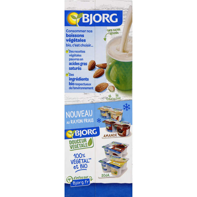 Bjorg Organic sugar-free almond milk 1L