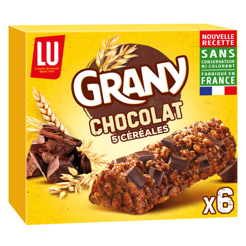 Lu Grany Barres de Céréales Chocolat 125g Lu Grany Barres de Céréales Chocolat 125g