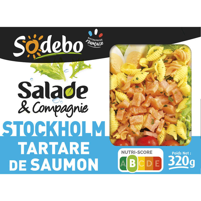 Sodebo Salade & Compagnie Stockholm Salmon Raw Vegetables 320g