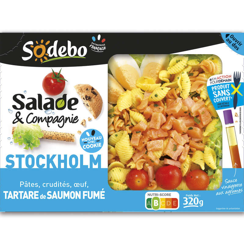 Sodebo Salade & Compagnie Stockholm Salmon Raw Vegetables 320g
