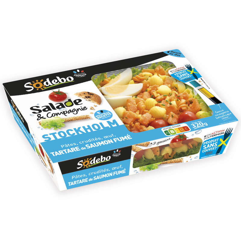 Sodebo Salade & Compagnie Stockholm Salmon Raw Vegetables 320g