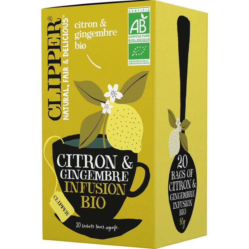 Clipper Infusion Citron & Gingembre Bio 50g Clipper Infusion Citron & Gingembre Bio 50g