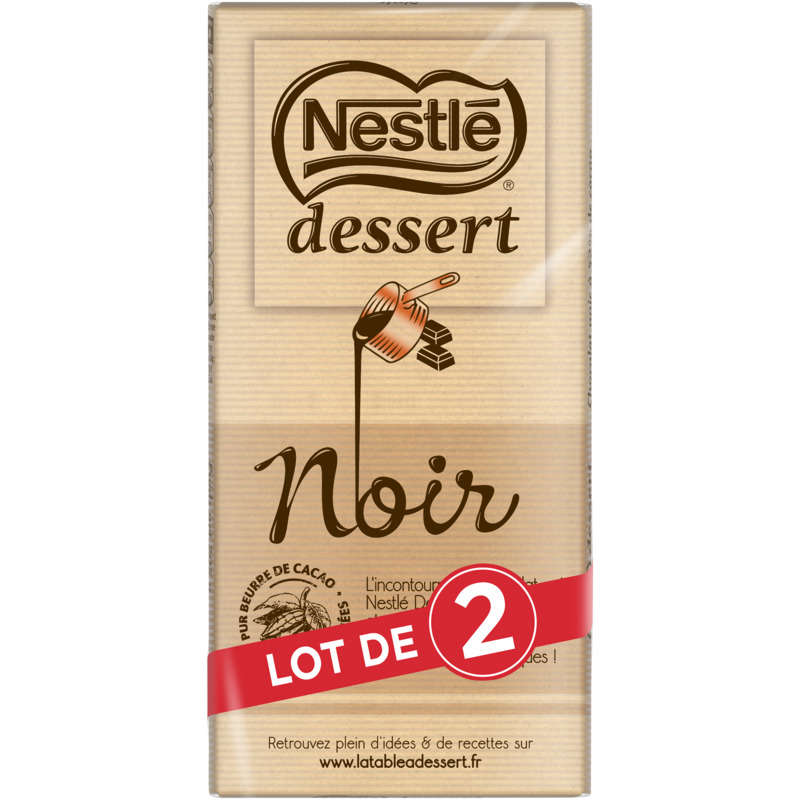 Nestle Dessert Dark Chocolate Pack of 2 x 205G