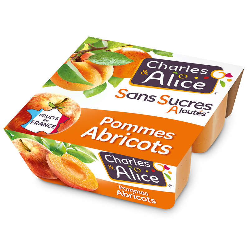 Charles & Alice Bergeron apple and apricot compote 4x100g