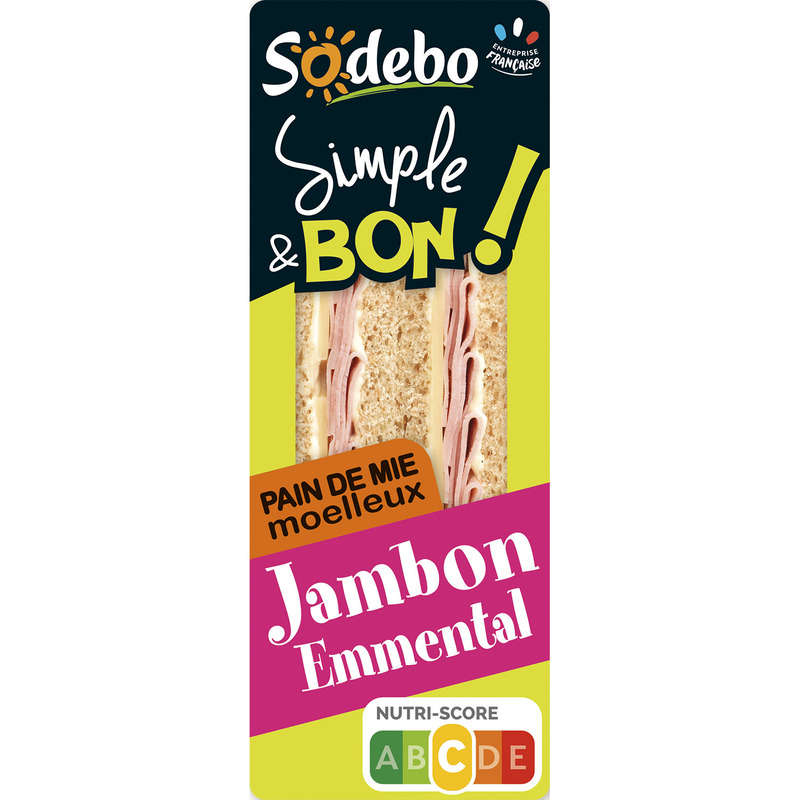 Sodebo Sandwich Simple & good Emmental ham 145g