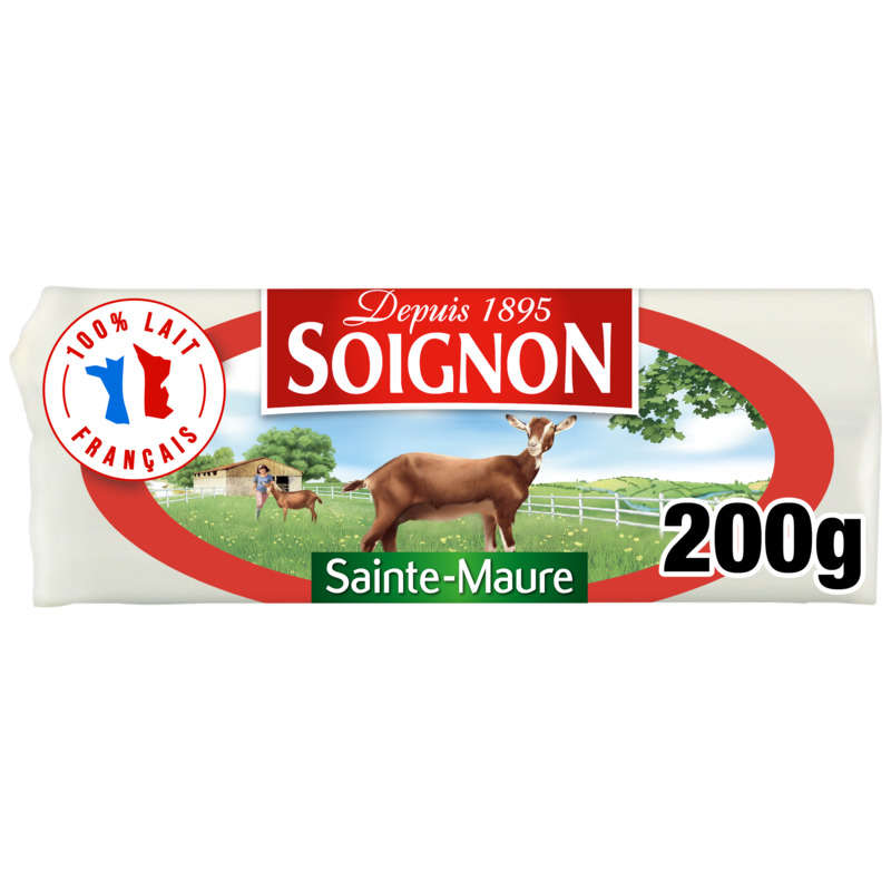 Soignon Sainte Maure fromage de chèvre 200g Soignon Sainte Maure fromage de chèvre 200g