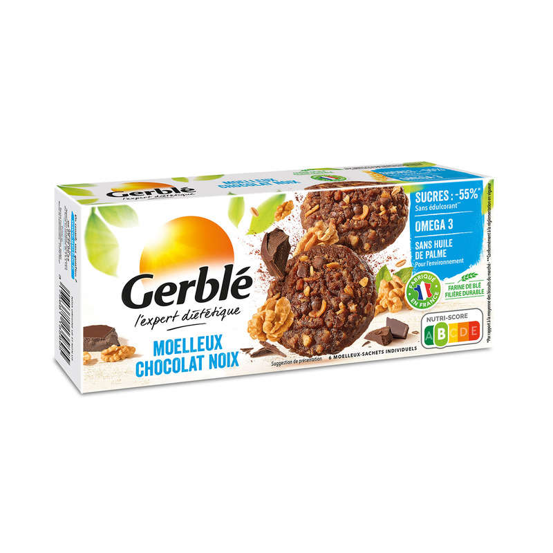 Gerblé MOELLEUX CHOCOLAT-NOIX 138 GR Gerblé MOELLEUX CHOCOLAT-NOIX 138 GR